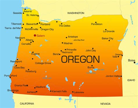 oregon state map.